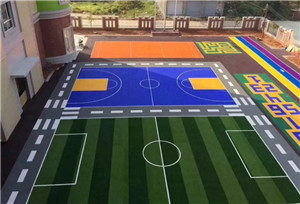 aa青島籠式足球場(chǎng)塑料草坪如何安裝