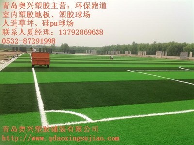 膠州人造草坪足球場廠家,人造草坪足球場,奧興塑膠鋪裝